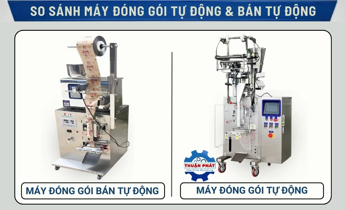 Nên chọn máy đóng gói tự động hay bán tự động ?